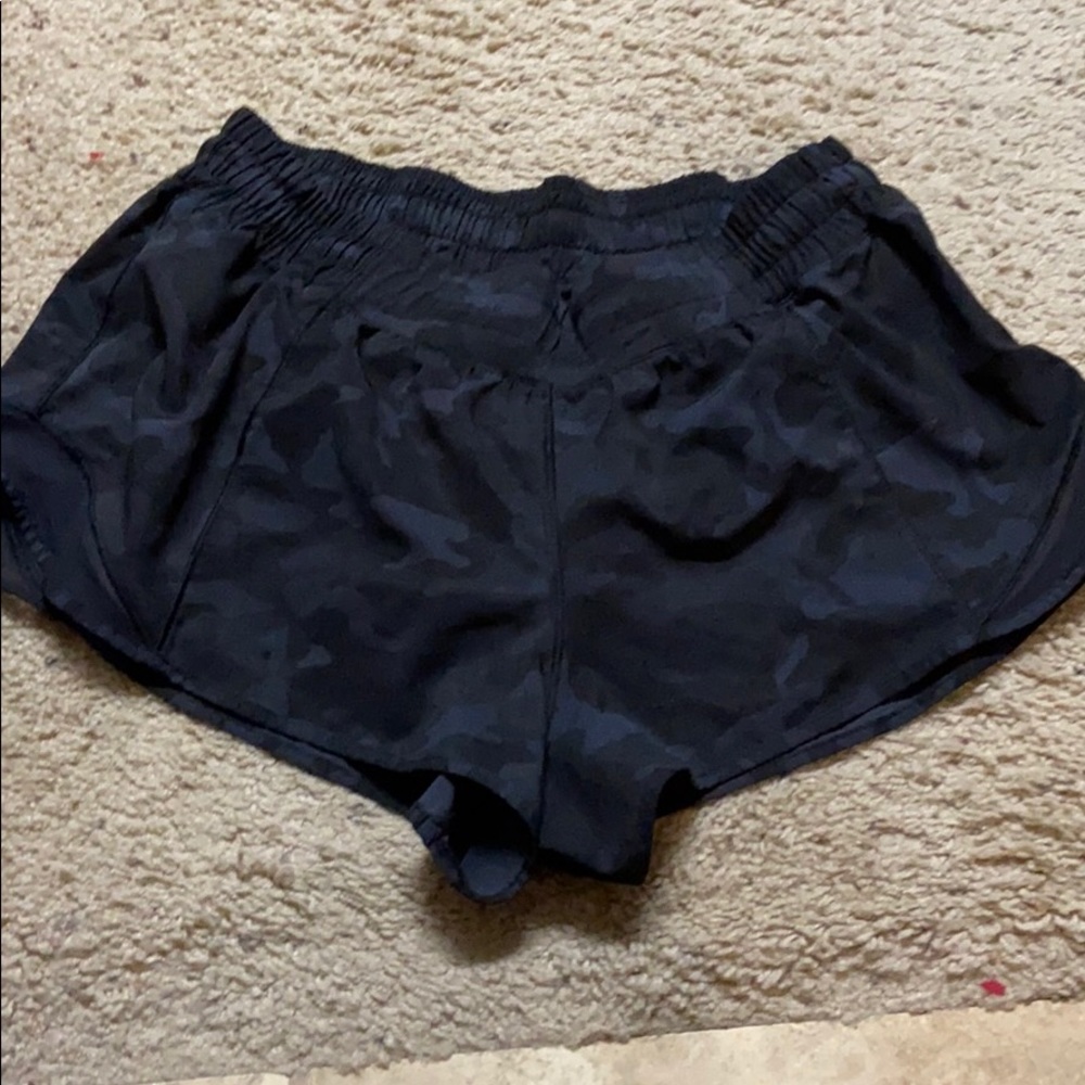 lululemon athletica Black Camo Women Shorts